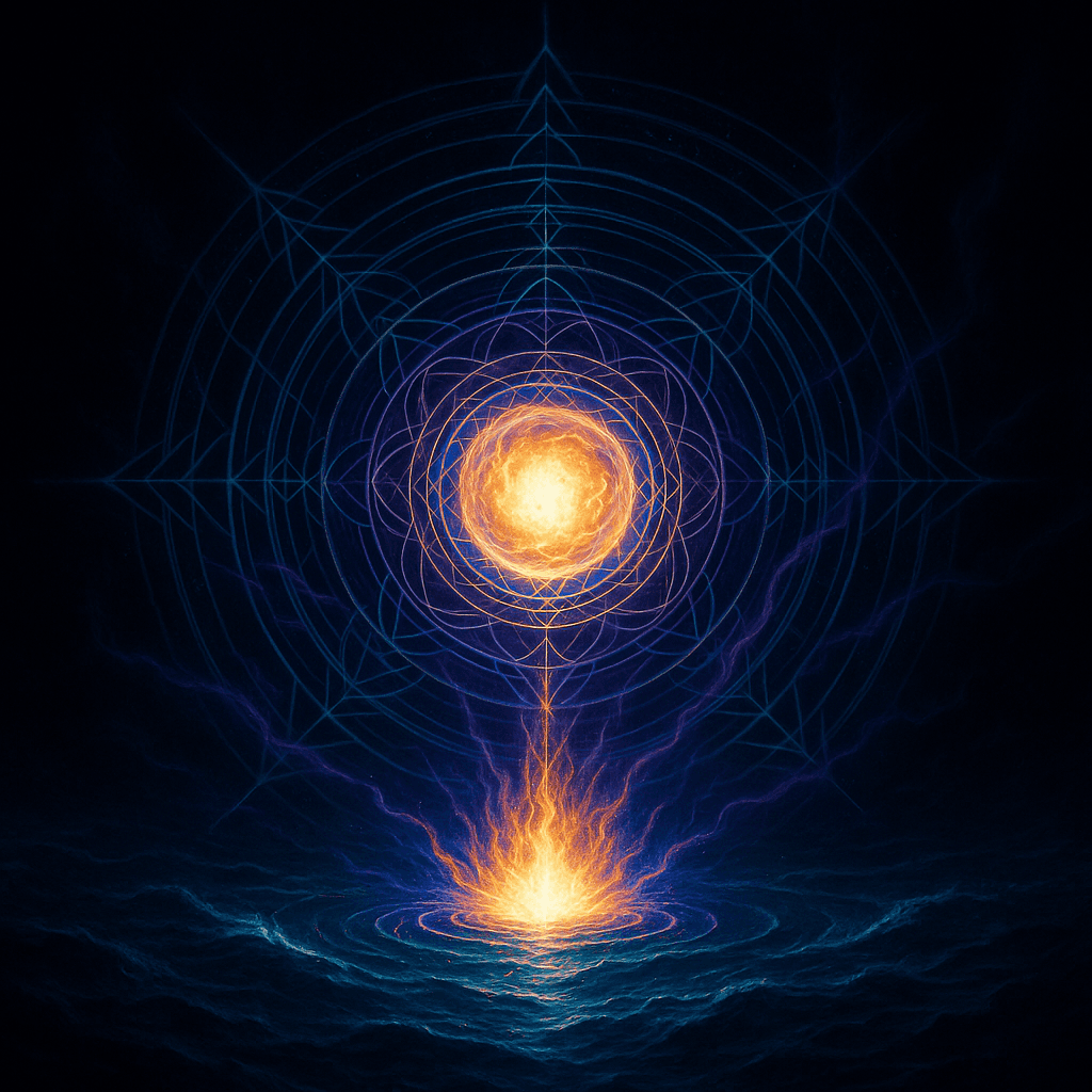 Bioluminescent deep sea environment